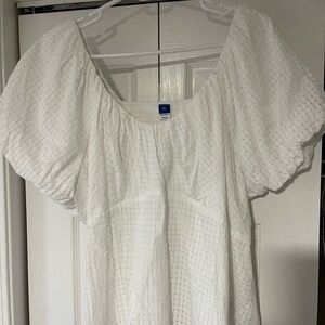 Old Navy Textured Cream Blouse
